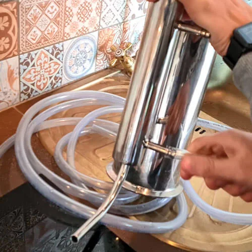 connecting water to hydrosol distiller