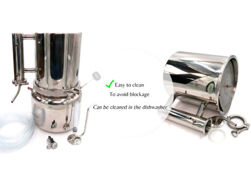 Easy to clean stainless steel distillers